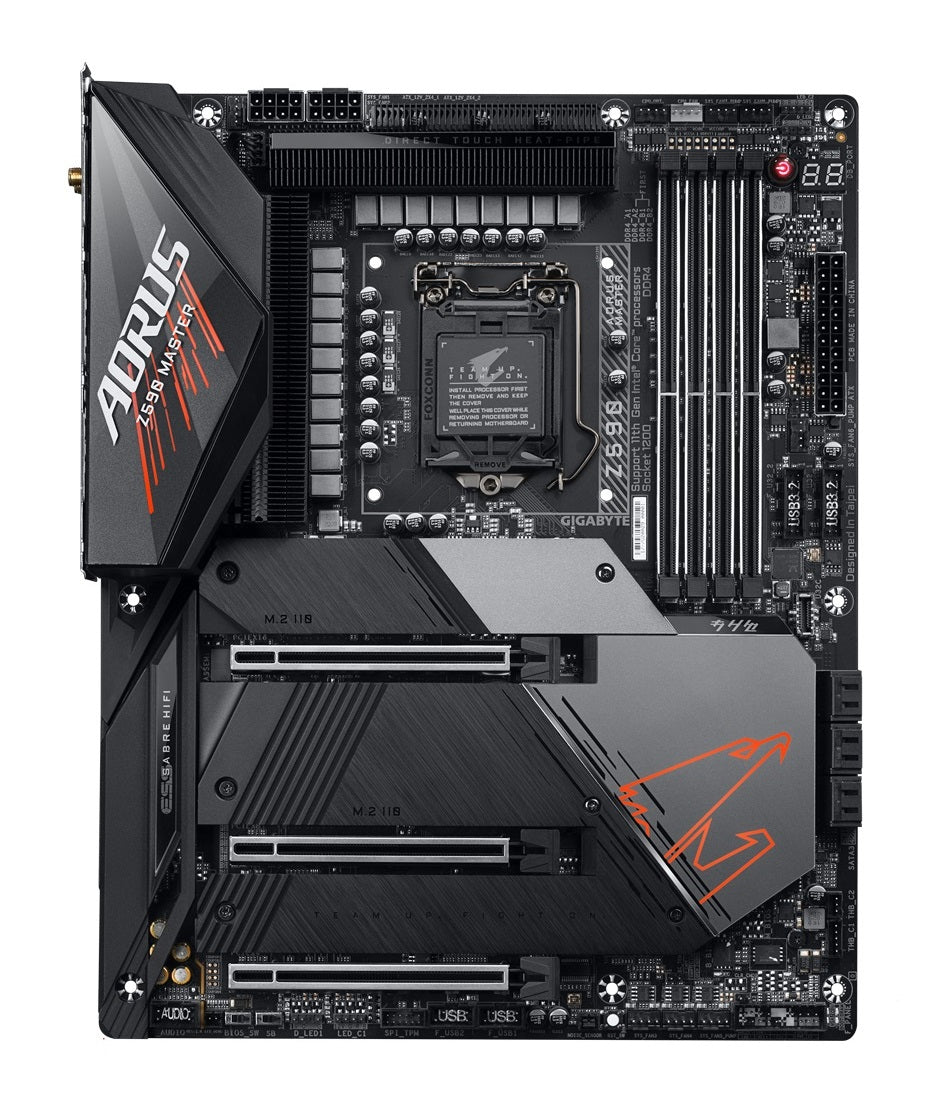 GIGABYTE (ARROBA) TARJETA MADRE Z590 AORUS MASTERCPNT LGA 1200 ATX DDR4 DP/WIFI 6