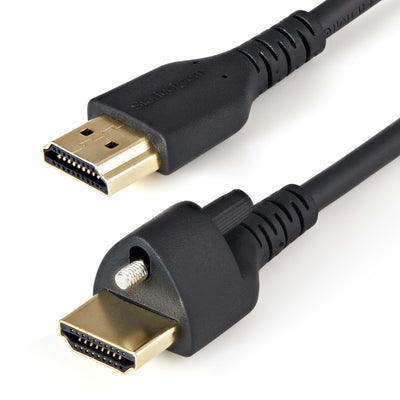 Cable STARTECH HDMM2MLS, HDMI 2.0 Macho - HDMI 2.0 Macho, Tornillo de Seguridad, 4K, 60Hz, 2 Metros, Negro