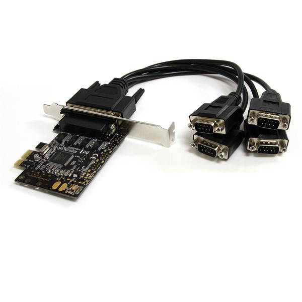 STARTECH CONSIG TARJETA ADAPTADORA PCI EXPRESS CTLR 4 PUERTOS SERIAL MULTICONECTOR .