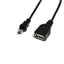 StarTech Cable Convertidor USB 2.0 de USB A a Mini USB B de 30cm, Hembra, Macho, USB (F) a Mini USB tipo B (M), Negro, USBMUSBFM1.