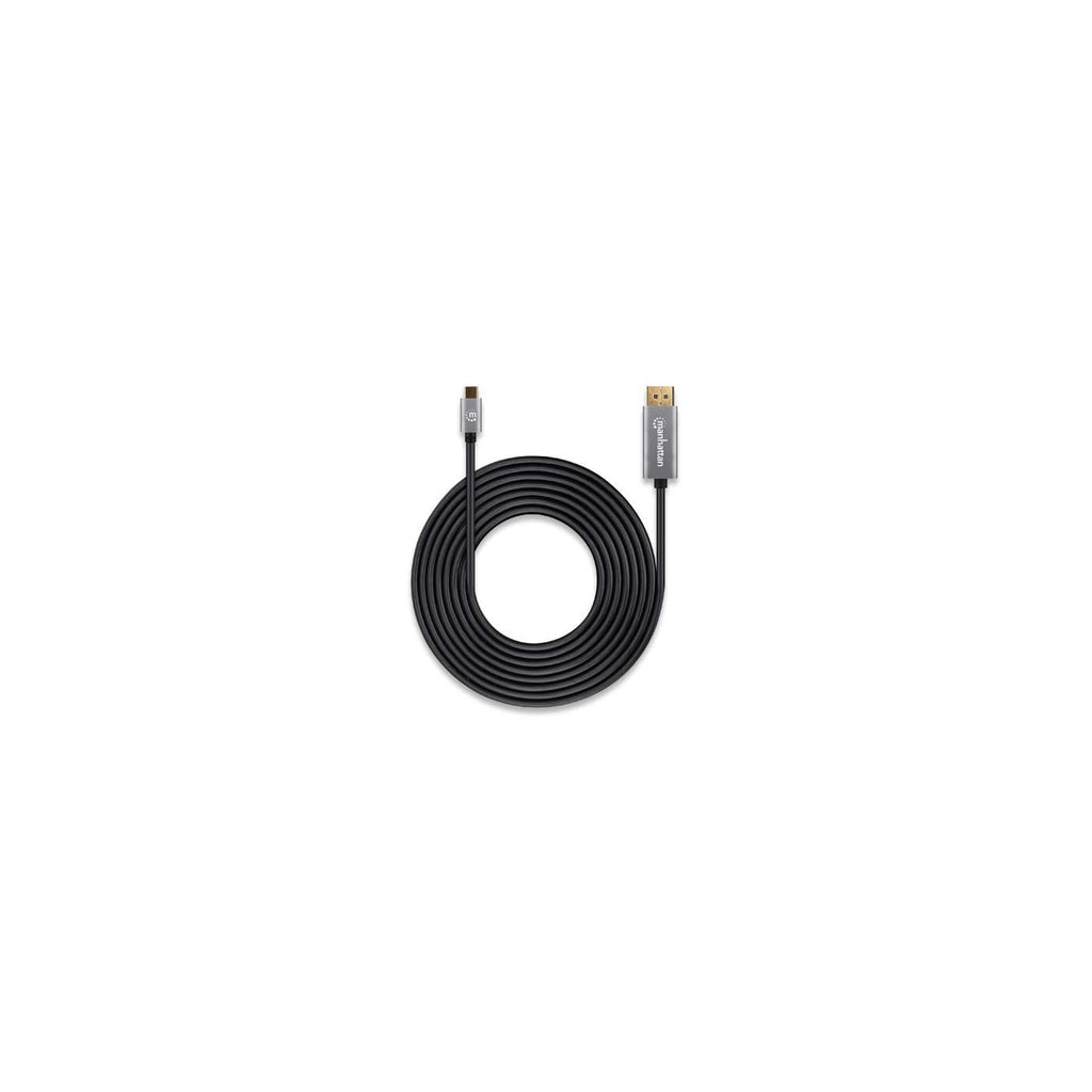 Cable DisplayPort Manhattan Cable 354651, 1.4 Macho - USB C Macho, 8K, 60Hz, 3 Metros, Negro