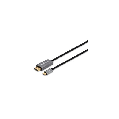 Cable DisplayPort Manhattan Cable 354651, 1.4 Macho - USB C Macho, 8K, 60Hz, 3 Metros, Negro