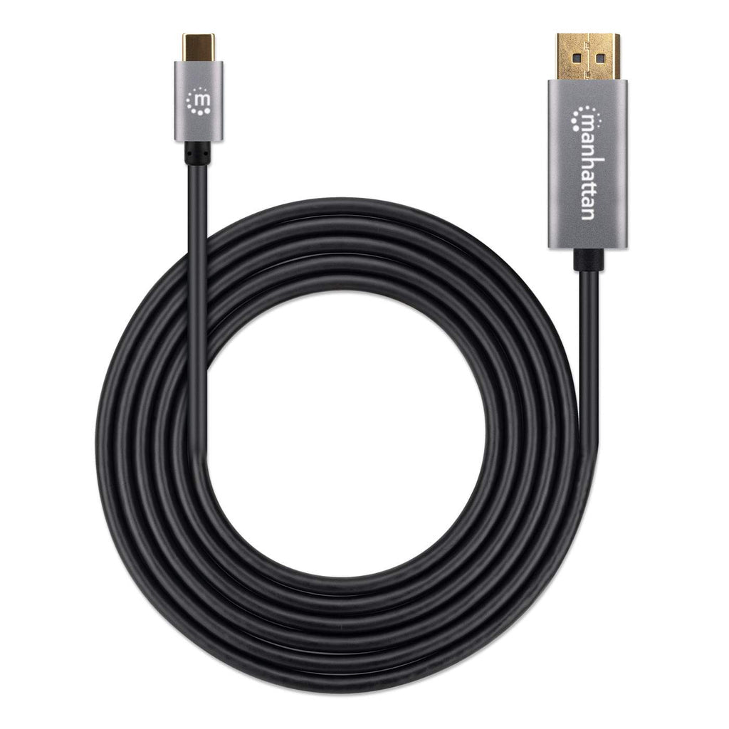 Cable DisplayPort Manhattan 354844, 1.4 Macho - USB-C Macho, 8K, 60Hz, 2 Metros, Negro