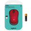 Ratón M185 Logitech, Inalámbrico, 1000DPI, Rojo/Negro