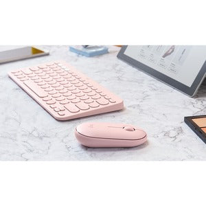 Mouse óptico Pebble M350 Logitech, Inalámbrico, Bluetooth, 1000DPI, Rosa