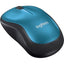Mouse Logitech M185 Inalámbrico Azul con mini receptor USB usa 1 batería AA