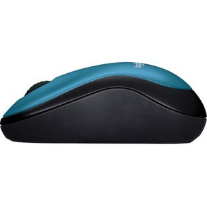 Mouse Logitech M185 Inalámbrico Azul con mini receptor USB usa 1 batería AA