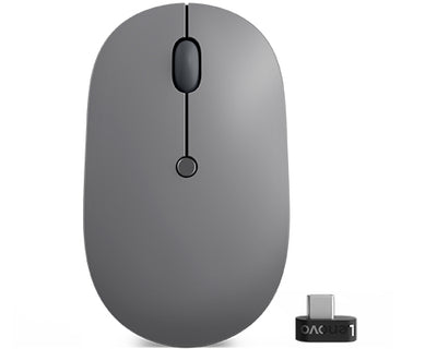 Mouse Go Lenovo, Inalámbrico, USB C, 2400DPI, Gris