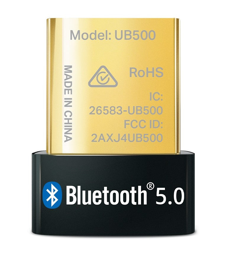 Adaptador bluethooth TP-LINK USB500, 5.0 UB500, USB 2.0, Negro