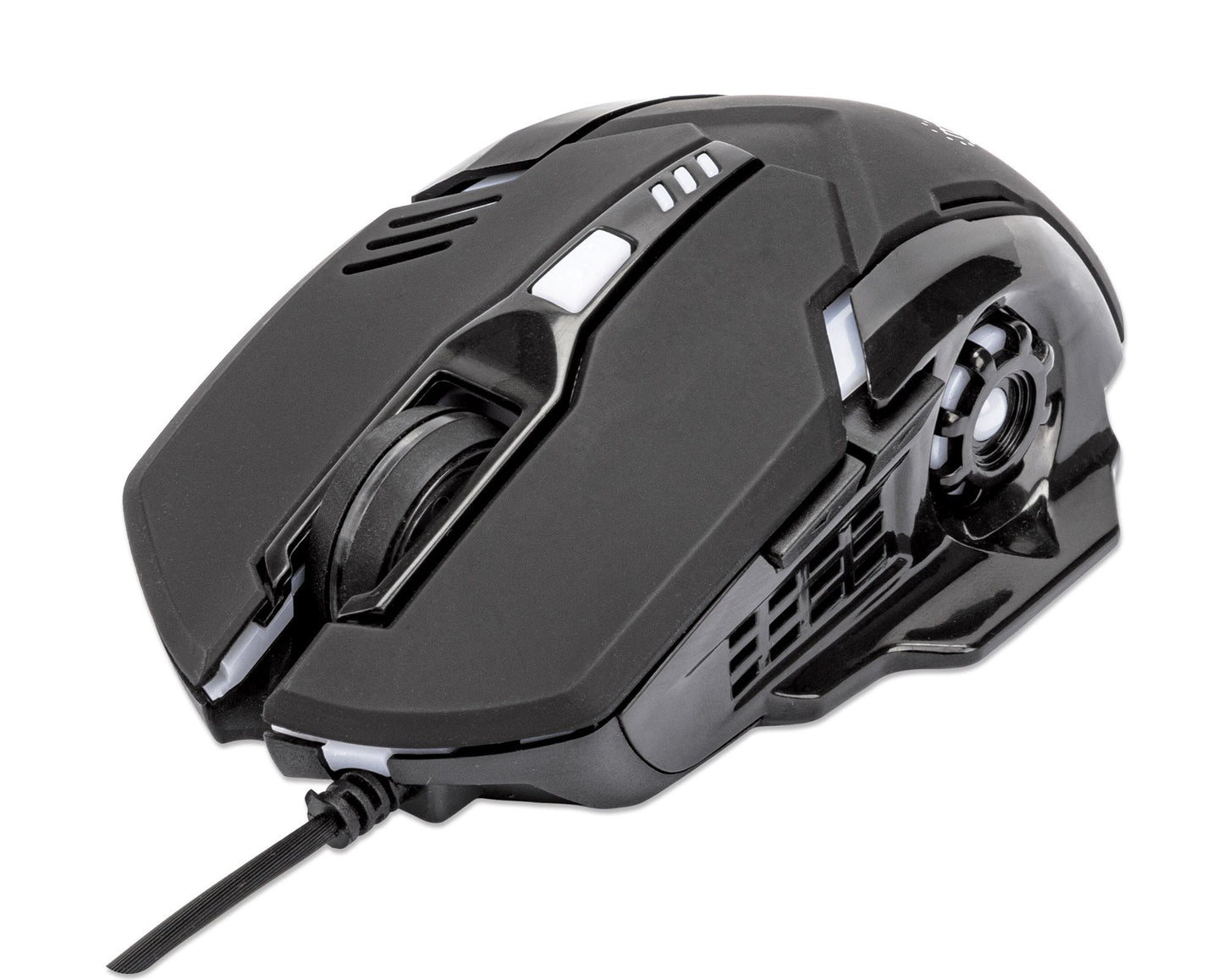 Ratón óptico gamer 179256 Manhattan, Alámbrico, USB, 3200DPI, Negro