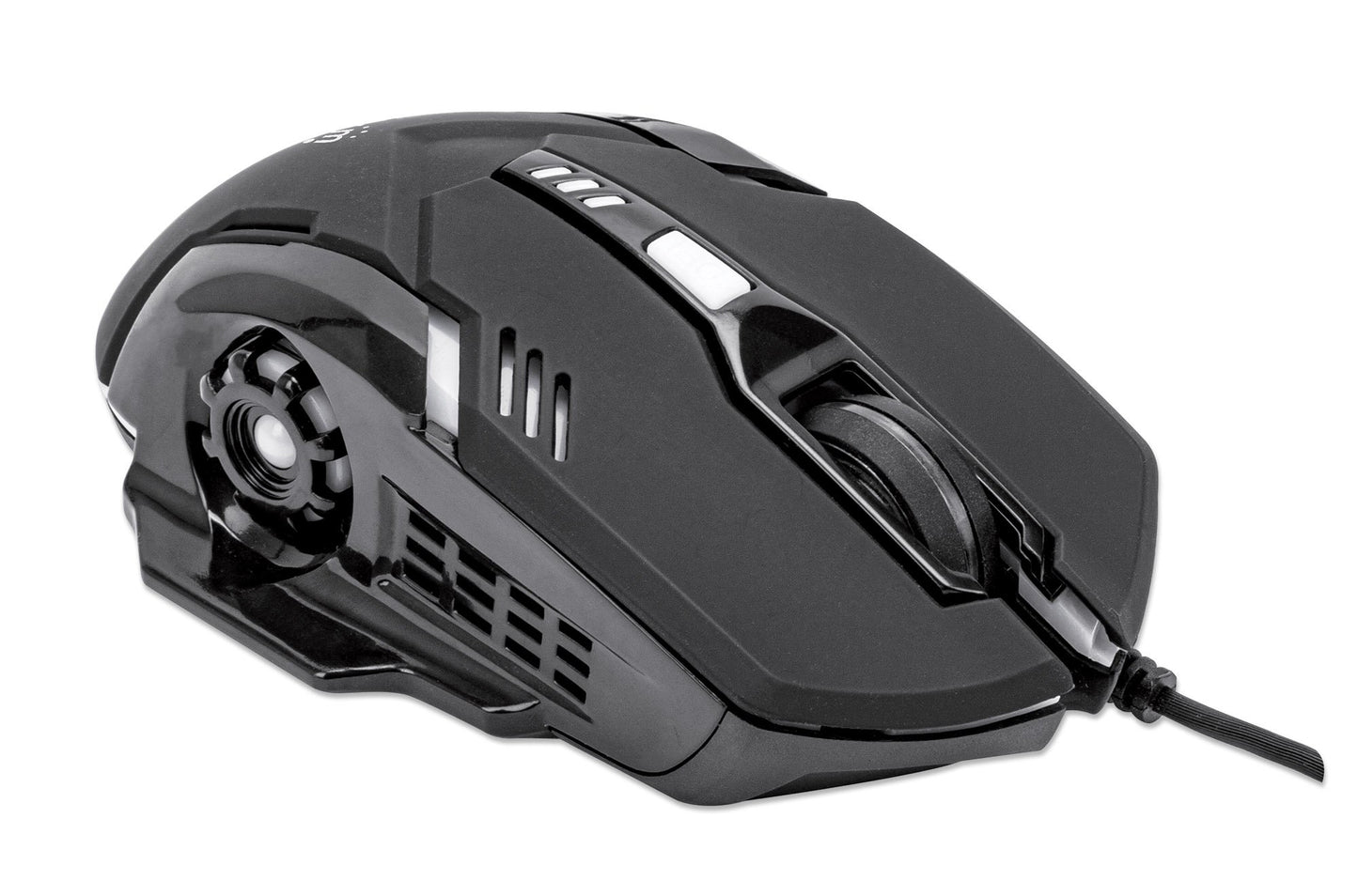 Ratón óptico gamer 179256 Manhattan, Alámbrico, USB, 3200DPI, Negro