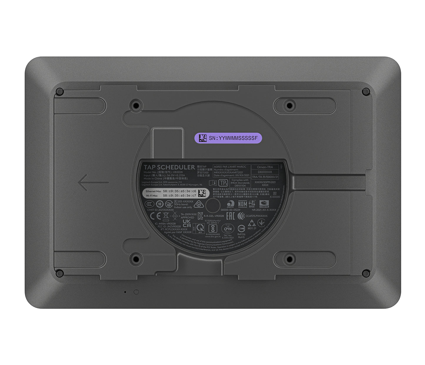 LOGITECH TAP SCHEDULER GRAPHITE CPNT PARA SALAS DE REUNION