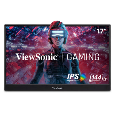 Monitor Gamer Portátil ViewSonic VX1755 LED 17", Full HD, FreeSync, 144Hz, HDMI, Bocinas Integradas (2 x 0.8W), Negro