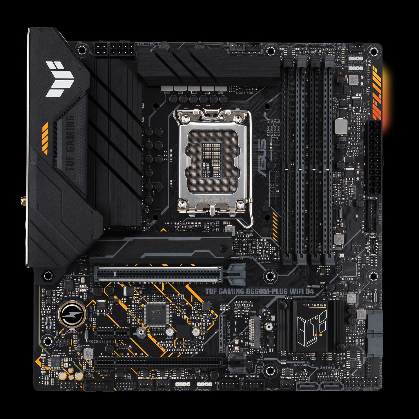 ASUS (ARROBA) TARJETA MADRE TUF GAMING B660M-CPNT PLUS WIFI D4 LGA 1700 MATX PCIE 5.