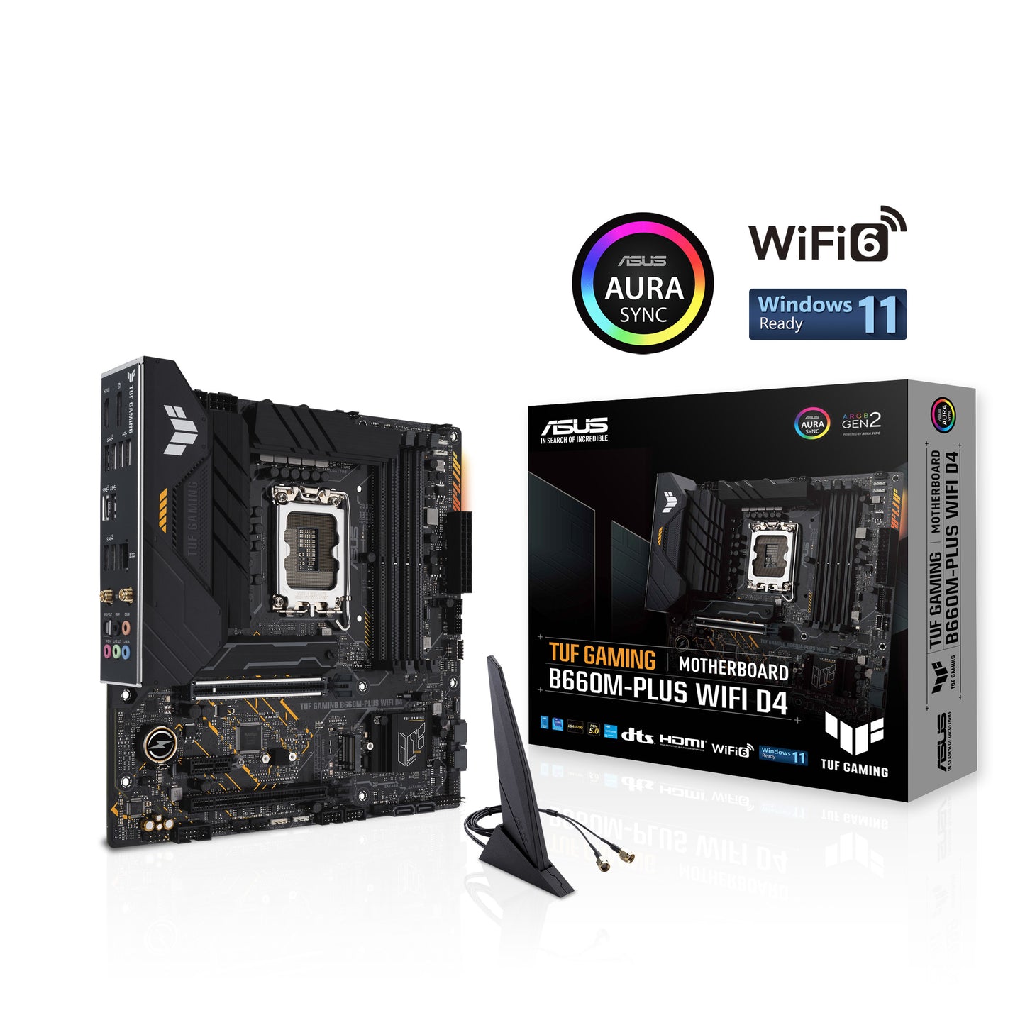 ASUS (ARROBA) TARJETA MADRE TUF GAMING B660M-CPNT PLUS WIFI D4 LGA 1700 MATX PCIE 5.