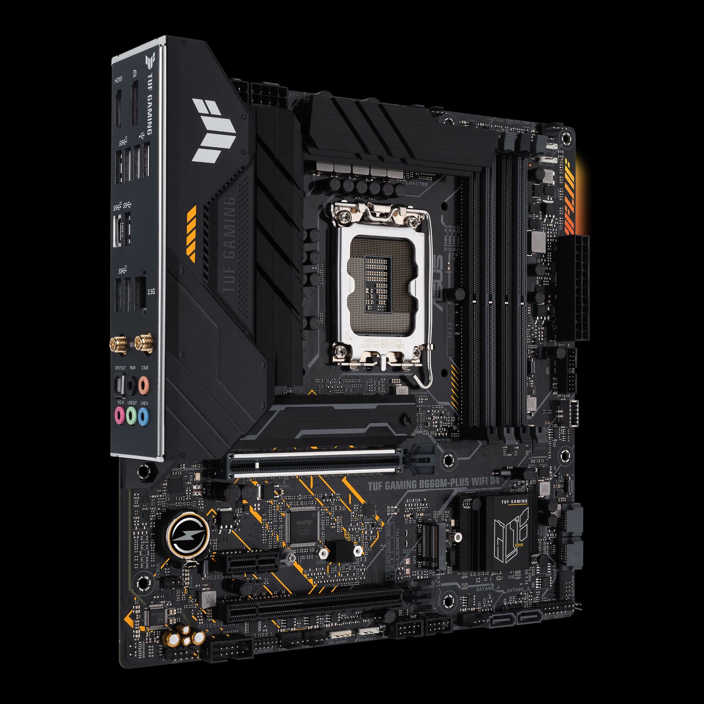 ASUS (ARROBA) TARJETA MADRE TUF GAMING B660M-CPNT PLUS WIFI D4 LGA 1700 MATX PCIE 5.