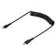 Cable Espiral StarTech.com RUSB2CLT1MBC, Lightning Macho - USB-C Macho, 1 Metro, Negro