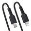Cable Espiral StarTech.com RUSB2CLT50CMBC, Lightning Macho - USB-C Macho, 50cm, Negro