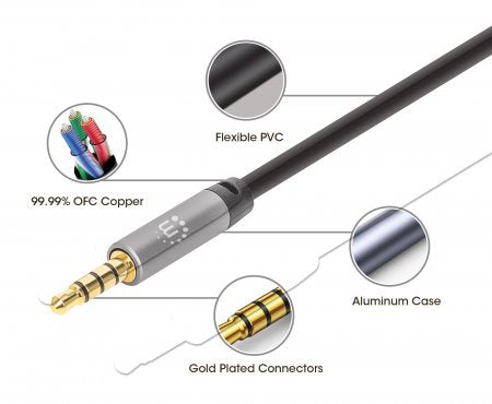 INTRACOM CABLE AUDIO ESTEREO 3.5MM 3.0M CABL MACHO-MACHO