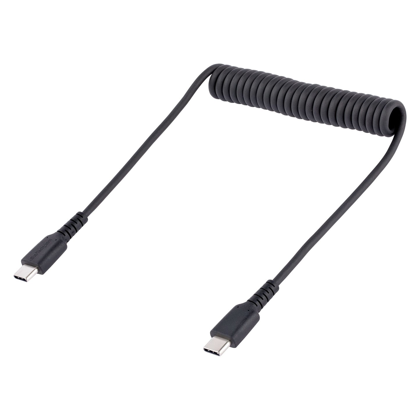 Cable Espiral StarTech.com R2CCC-50C-USB-CABLE, USB-C Macho - USB-C Macho, 50cm, Negro