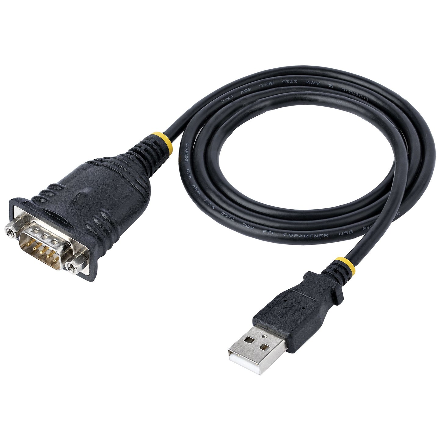 Adaptador StarTech.com 1P3FP-USB-SERIAL, BD9 RS-232 Macho - USB Macho, 91cm, Negro