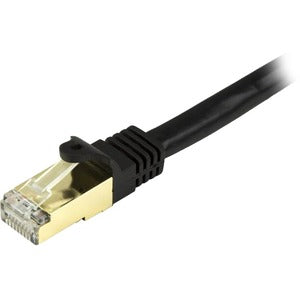 CABLE DE RED ETHERNET CAT6A CABL BLINDADO STP DE 2.1M NEGRO .