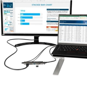 StarTech.com Docking Station USB 3.2, 1x SD/MMC, 1x MicroSD, 1x HDMI, 1x RJ-45, Negro/Gris