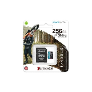 KINGSTON PP FLASH MICRO SDXC MEMORIA KINGSTON FLSH 256GB CANVAS GO PLUS A2 U3 V30 CAR