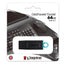 USB 3.2 Memoria Kingston 64gb, DataTraveler Exodia (Color Negro-Verde)