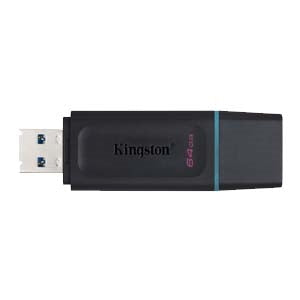 USB 3.2 Memoria Kingston 64gb, DataTraveler Exodia (Color Negro-Verde)