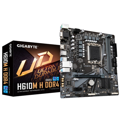 H610M H DDR4 Tarjeta Madre Gigabyte Micro ATX H610M H, S-1700, Intel H610 Express, HDMI, 64GB DDR4 para Intel l B660, HDMI, 128GB DDR4 para Intel