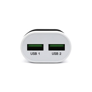 Cargador Brobotix USB 161264N, 2x USB 2.0, Negro