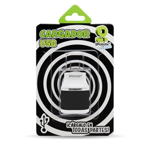 Cargador Brobotix USB 161264N, 2x USB 2.0, Negro