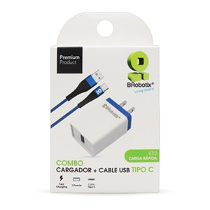 Cargador USB Brobotix 963332, 1x USB 2.0, Azul