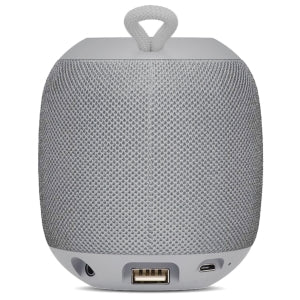 Bocina Bluetooth 360 Gris, Radio FM, Puerto USB Y Micro SD