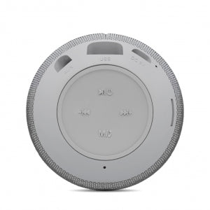 Bocina Bluetooth 360 Gris, Radio FM, Puerto USB Y Micro SD