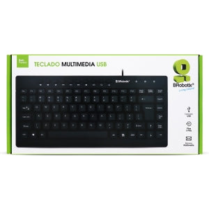 963067 Teclado Brobotix Alámbrico, USB, Negro (Español)