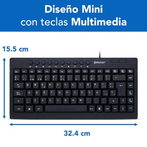 963067 Teclado Brobotix Alámbrico, USB, Negro (Español)