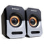 Bocina Multimedia BRobotix, USB, 3.5mm, Negro/Plata