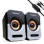 Bocina Multimedia BRobotix, USB, 3.5mm, Negro/Plata