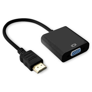 Cable adaptador convertidor HDMI Macho a VGA Hembra 1920 x 1080 color negro