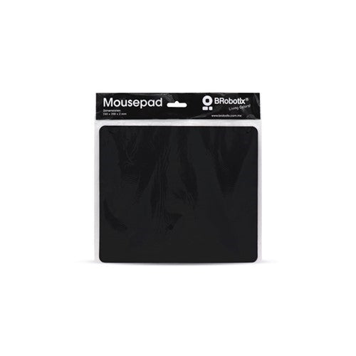 Mousepad 497264 Brobotix, 24 x 20cm, Grosor 1mm, Negro