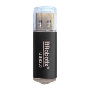 BROBOTIX LECTOR DE TARJETAS MICROSD USB CABL V2.0 NEGRO METALICO