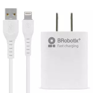 Cargador de Pared Brobotix 6001349, 5V, 1x USB-A, Blanco