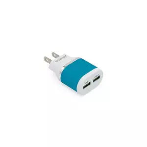 Cargador Brobotix USB 161264A, 2x USB 2.0, Azul