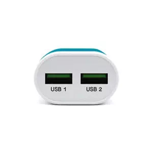 Cargador Brobotix USB 161264A, 2x USB 2.0, Azul