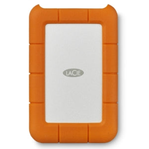 STFR1000800 Disco Duro Externo LaCie Rugged USB-C 2.5'', 1TB, USB C 3.0, Naranja/Plata, A Prueba de Agua, Polvo y Golpes - para Mac