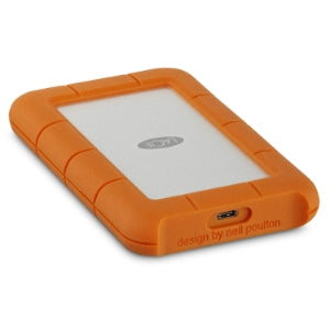 STFR1000800 Disco Duro Externo LaCie Rugged USB-C 2.5'', 1TB, USB C 3.0, Naranja/Plata, A Prueba de Agua, Polvo y Golpes - para Mac