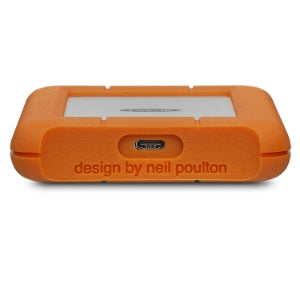 STFR1000800 Disco Duro Externo LaCie Rugged USB-C 2.5'', 1TB, USB C 3.0, Naranja/Plata, A Prueba de Agua, Polvo y Golpes - para Mac