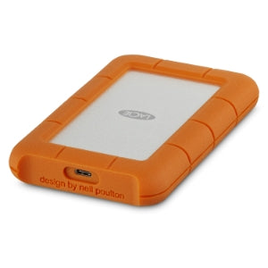 STFR1000800 Disco Duro Externo LaCie Rugged USB-C 2.5'', 1TB, USB C 3.0, Naranja/Plata, A Prueba de Agua, Polvo y Golpes - para Mac